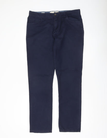 Steel & Jelly Men's Blue Slim Fit Chino Trousers Size 34R