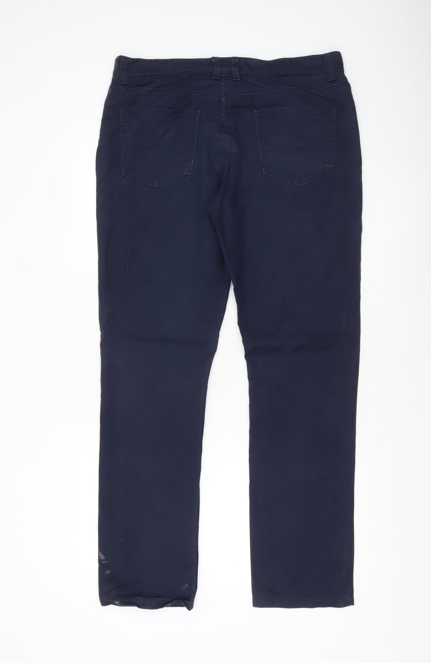 Steel & Jelly Men's Blue Slim Fit Chino Trousers Size 34R