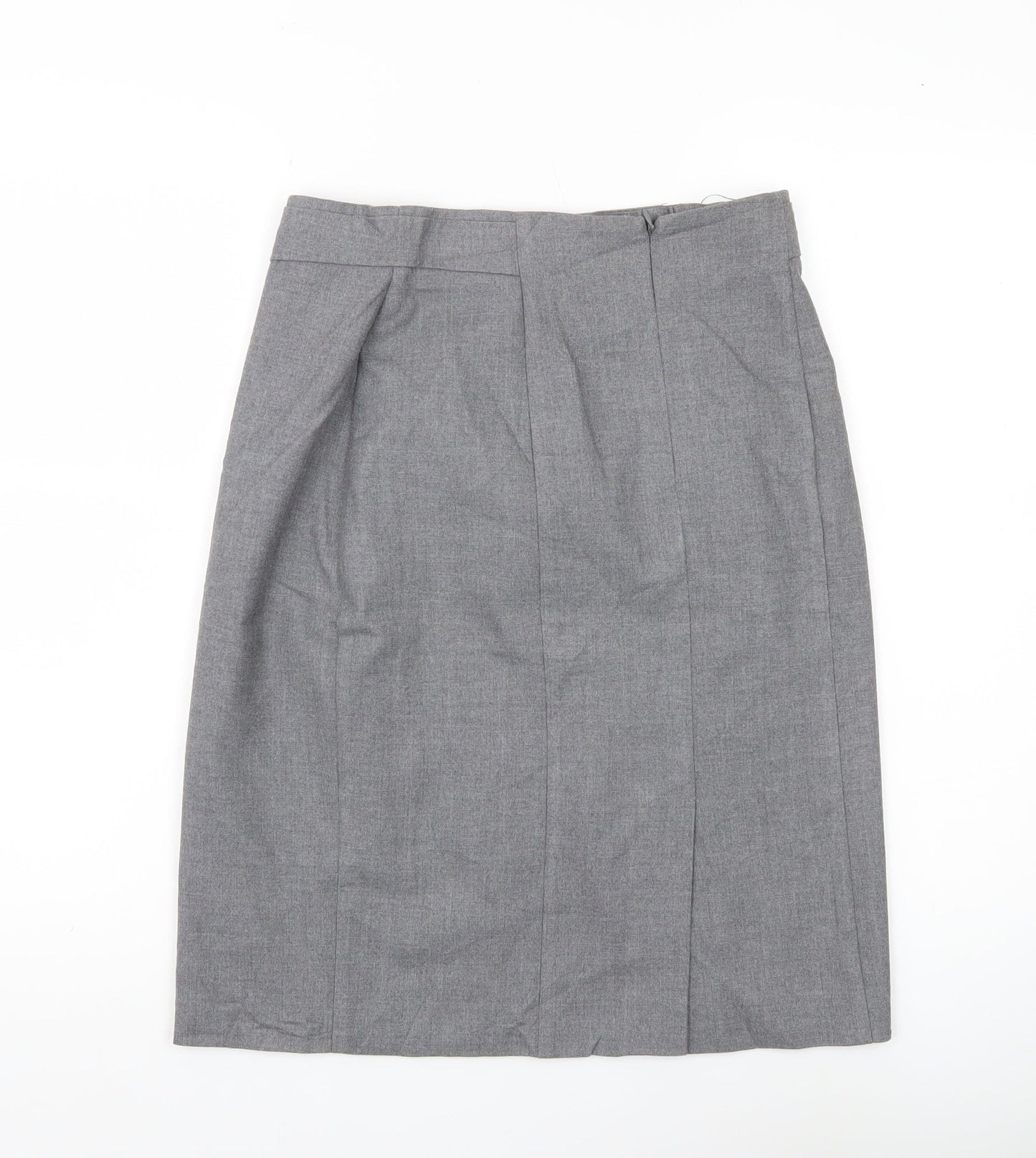 Zendra Petite Women’s Grey Pencil Skirt Size 12 Lined Workwear