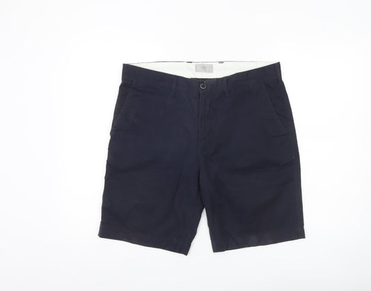 Marks and Spencer Men's Blue 34 Chino Shorts Cotton Casual