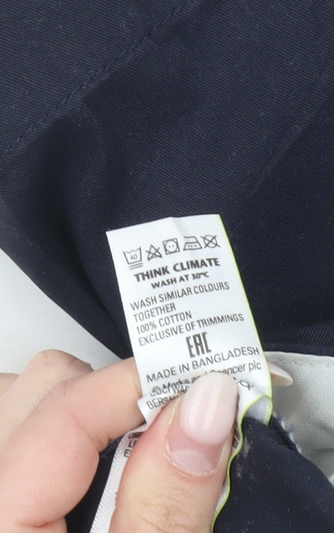 Marks and Spencer Men's Blue 34 Chino Shorts Cotton Casual