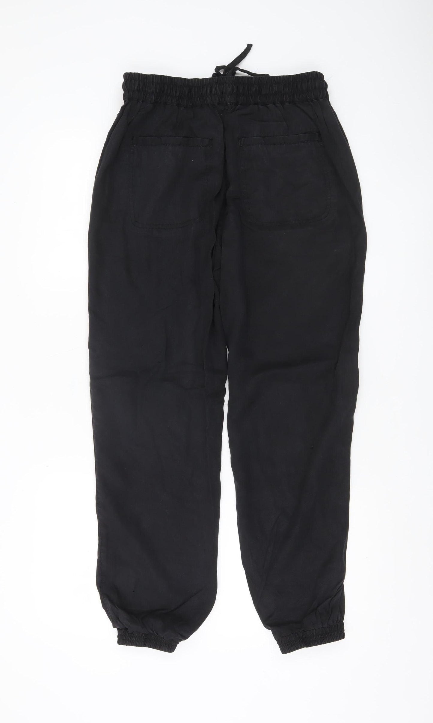 Fat Face Womens Black Viscose Jogger Trousers Size 10