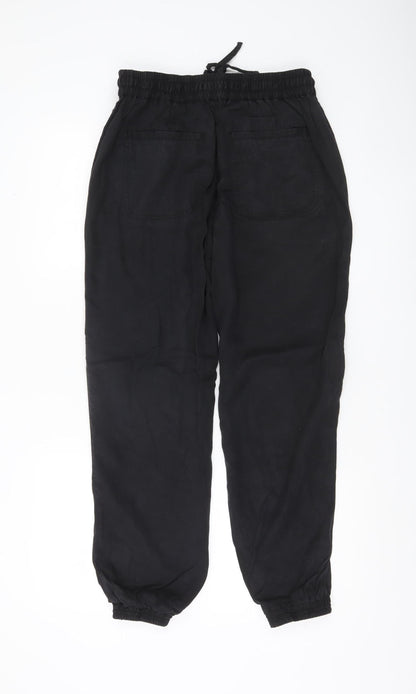 Fat Face Womens Black Viscose Jogger Trousers Size 10