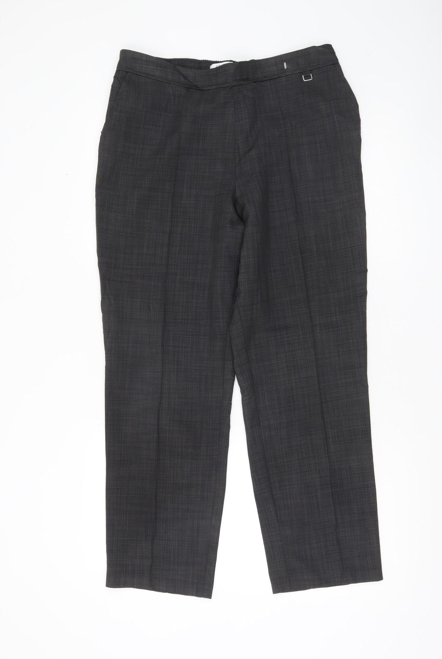 Womens UK Size 12 Marks and Spencer Regular Fit Dress Pants Grey Trousers