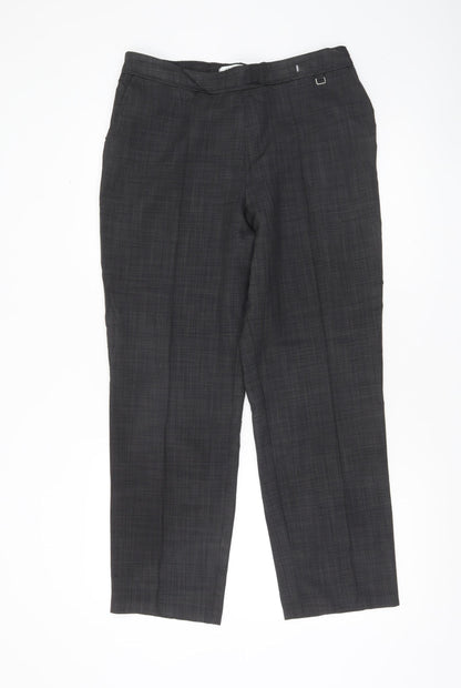Womens UK Size 12 Marks and Spencer Regular Fit Dress Pants Grey Trousers