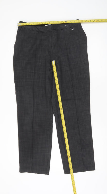 Womens UK Size 12 Marks and Spencer Regular Fit Dress Pants Grey Trousers