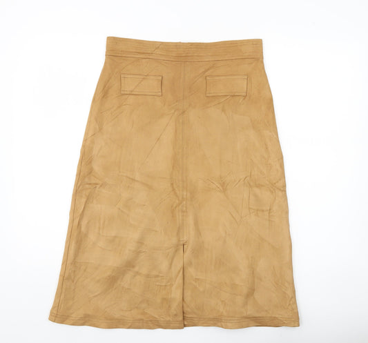 Marks and Spencer Women’s Beige A-Line Midi Skirt Size 12
