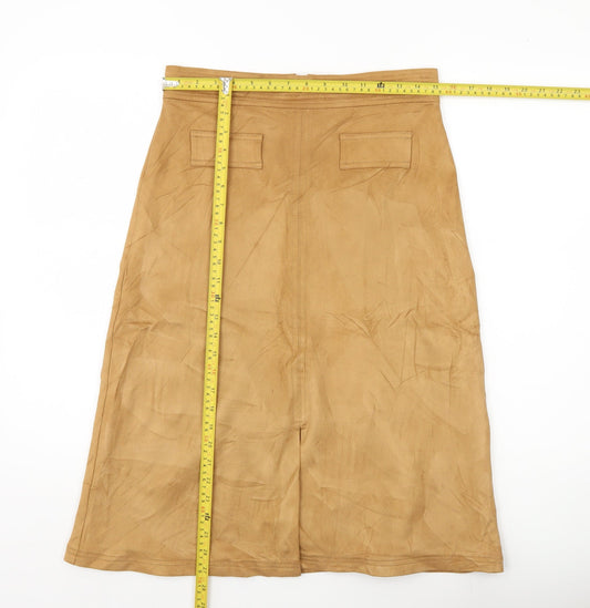 Marks and Spencer Women’s Beige A-Line Midi Skirt Size 12