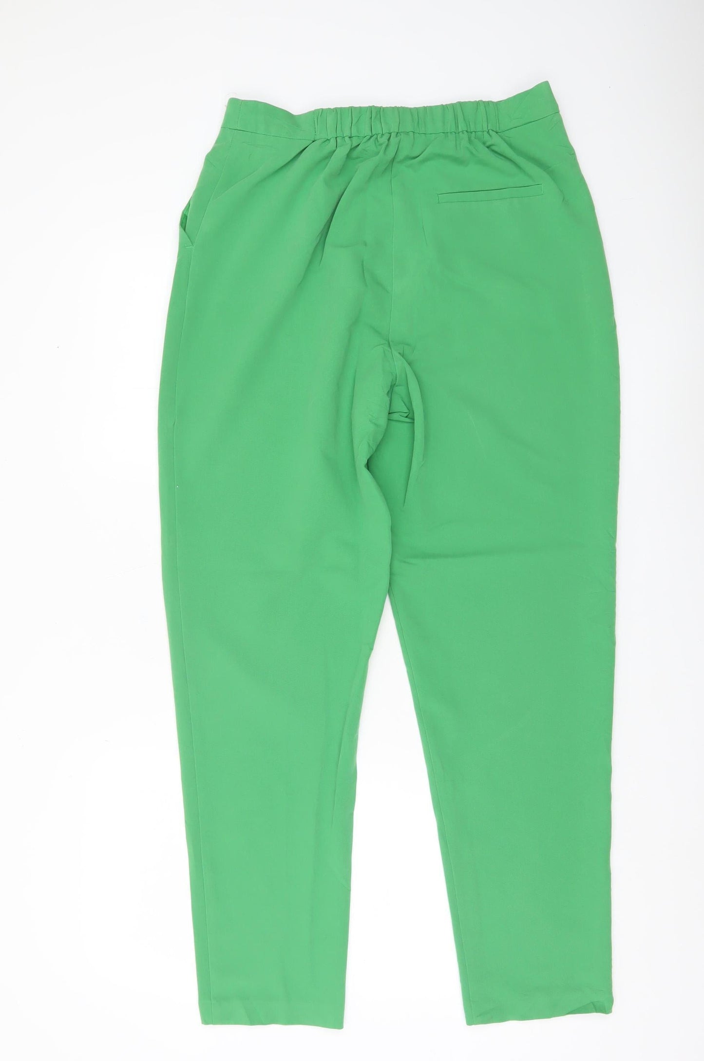 New Look Women Green Tapered Tall Trousers Size 12 Pleated Work Casual