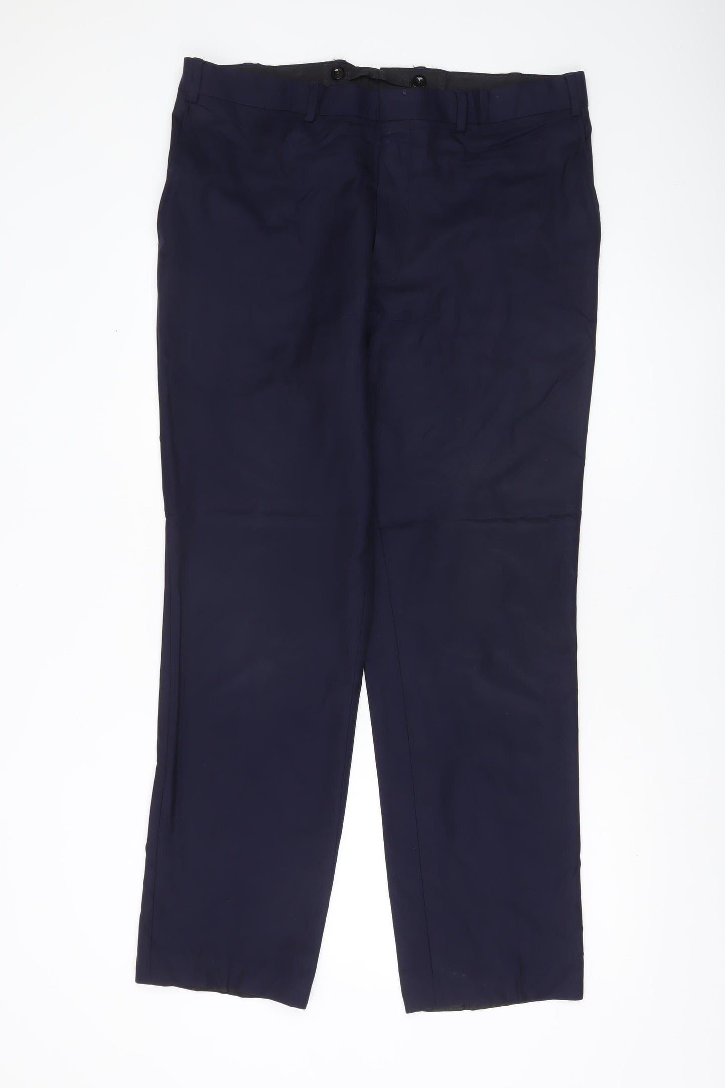 Mens UK Size 44R Chester Barrie Classic Fit Dress Pants Blue Trousers