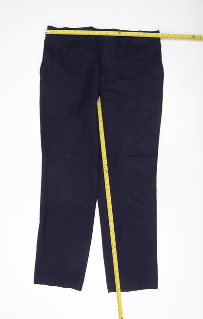 Mens UK Size 44R Chester Barrie Classic Fit Dress Pants Blue Trousers