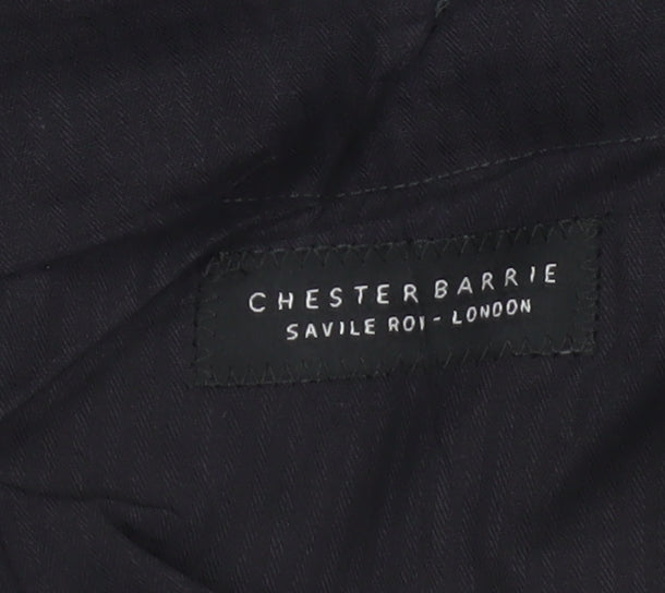 Mens UK Size 44R Chester Barrie Classic Fit Dress Pants Blue Trousers