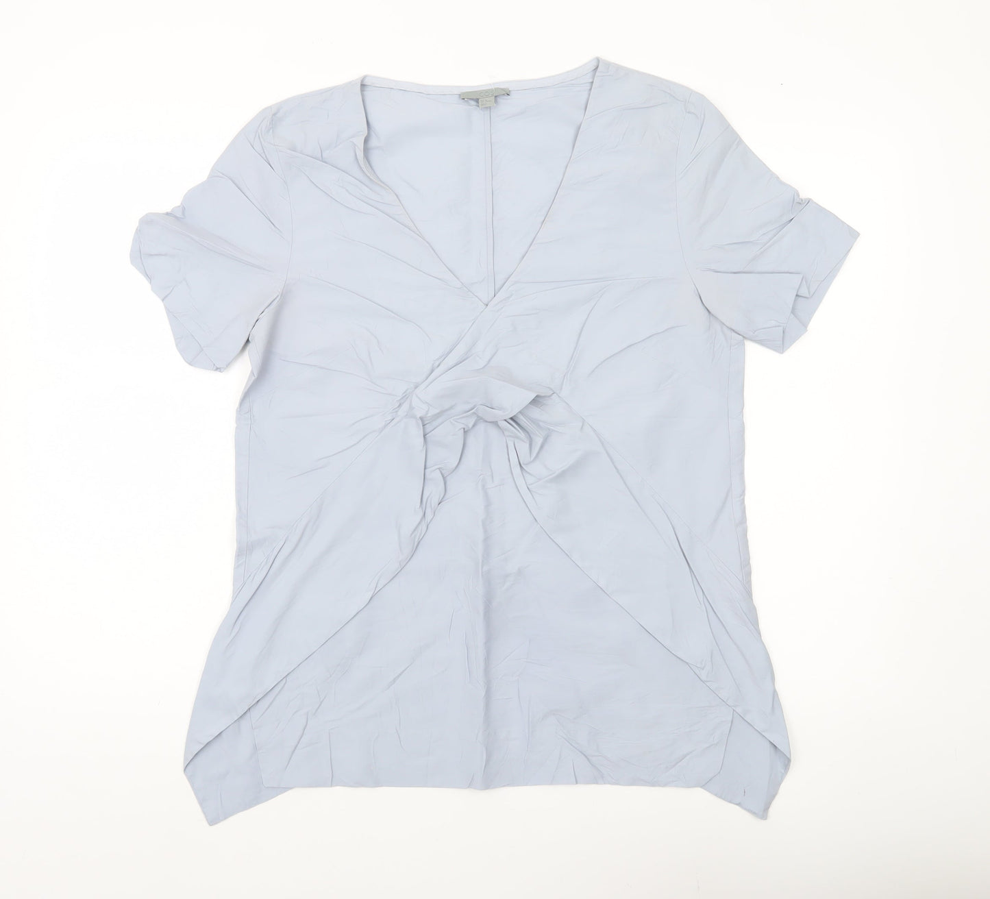 Womens UK Size 12 COS Blue Wrap Blouse