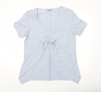 Womens UK Size 12 COS Blue Wrap Blouse