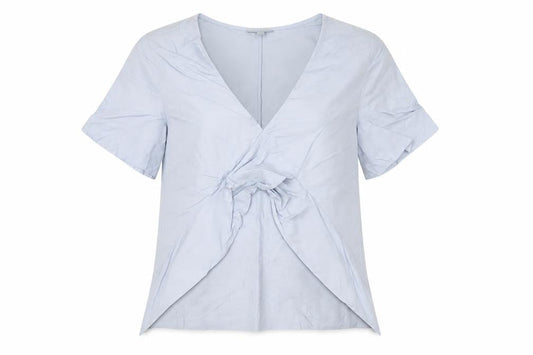 Womens UK Size 12 COS Blue Wrap Blouse