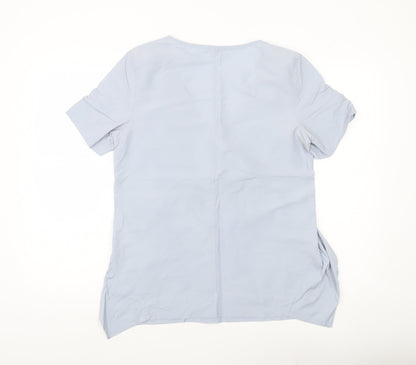 Womens UK Size 12 COS Blue Wrap Blouse