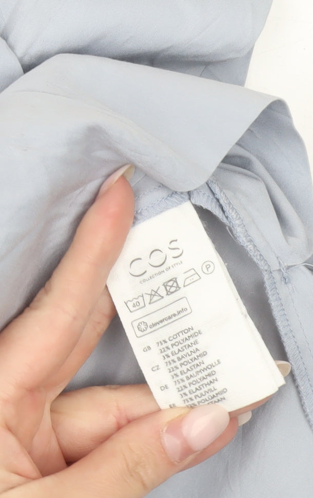 Womens UK Size 12 COS Blue Wrap Blouse