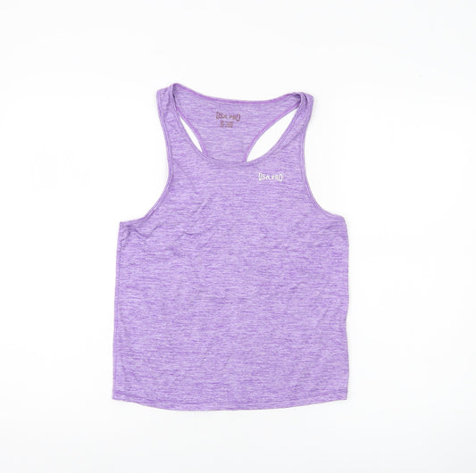 USA Pro Girls Purple Tank Top 10 Years Activewear Sports Vest