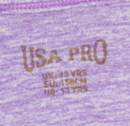 USA Pro Girls Purple Tank Top 10 Years Activewear Sports Vest