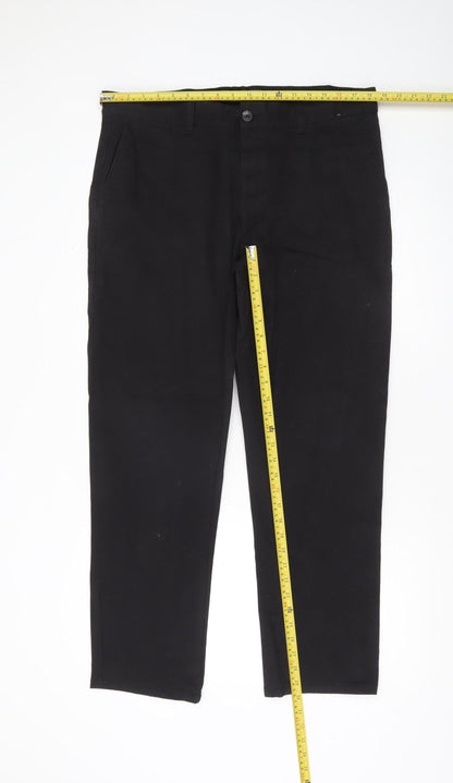 Denim Co. Men’s Black Chino Trousers W36 L30 Straight Fit