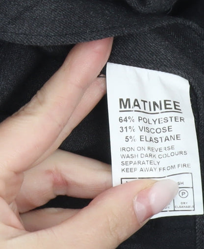 Matinee Mens Black Straight Leg Chino Trousers Size 36x29