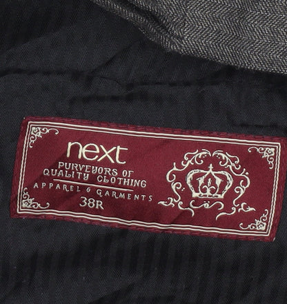Next Men's Grey Wool Dress Pants Trousers Size 38R Regular Workwear