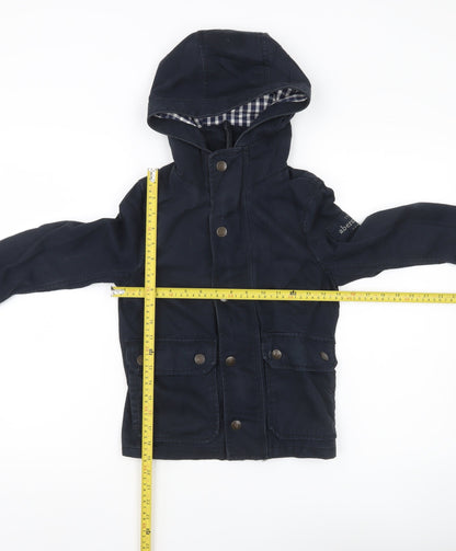 Abercrombie Boys Blue Hooded Parka Jacket Coat Size 7-8 Years