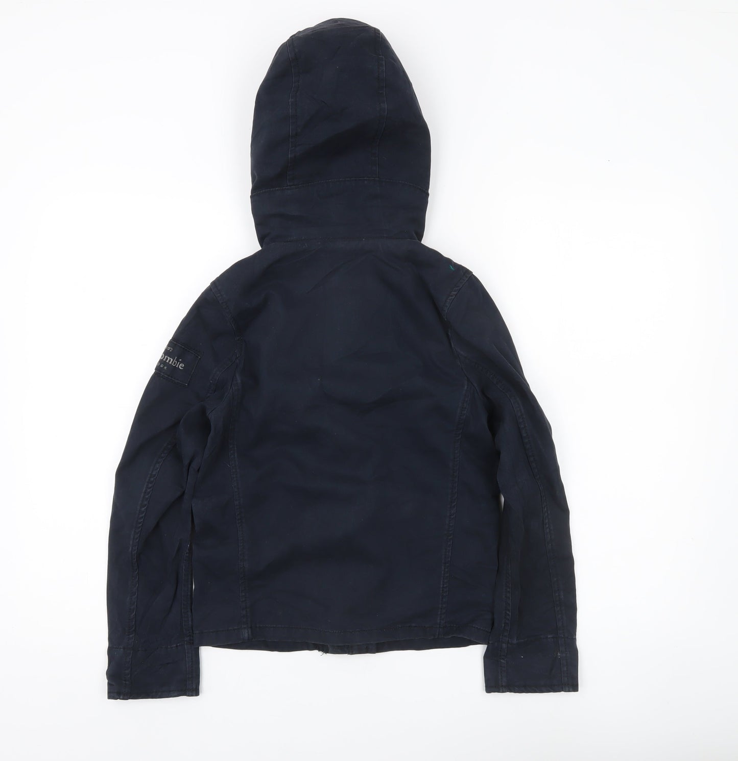Abercrombie Boys Blue Hooded Parka Jacket Coat Size 7-8 Years