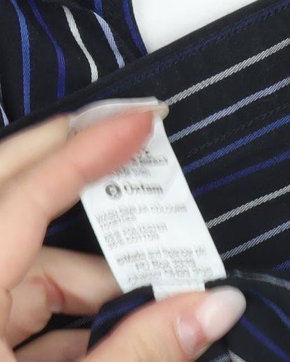 Marks & Spencer Men’s Blue Striped Long Sleeve Button-Up Shirt Size 16
