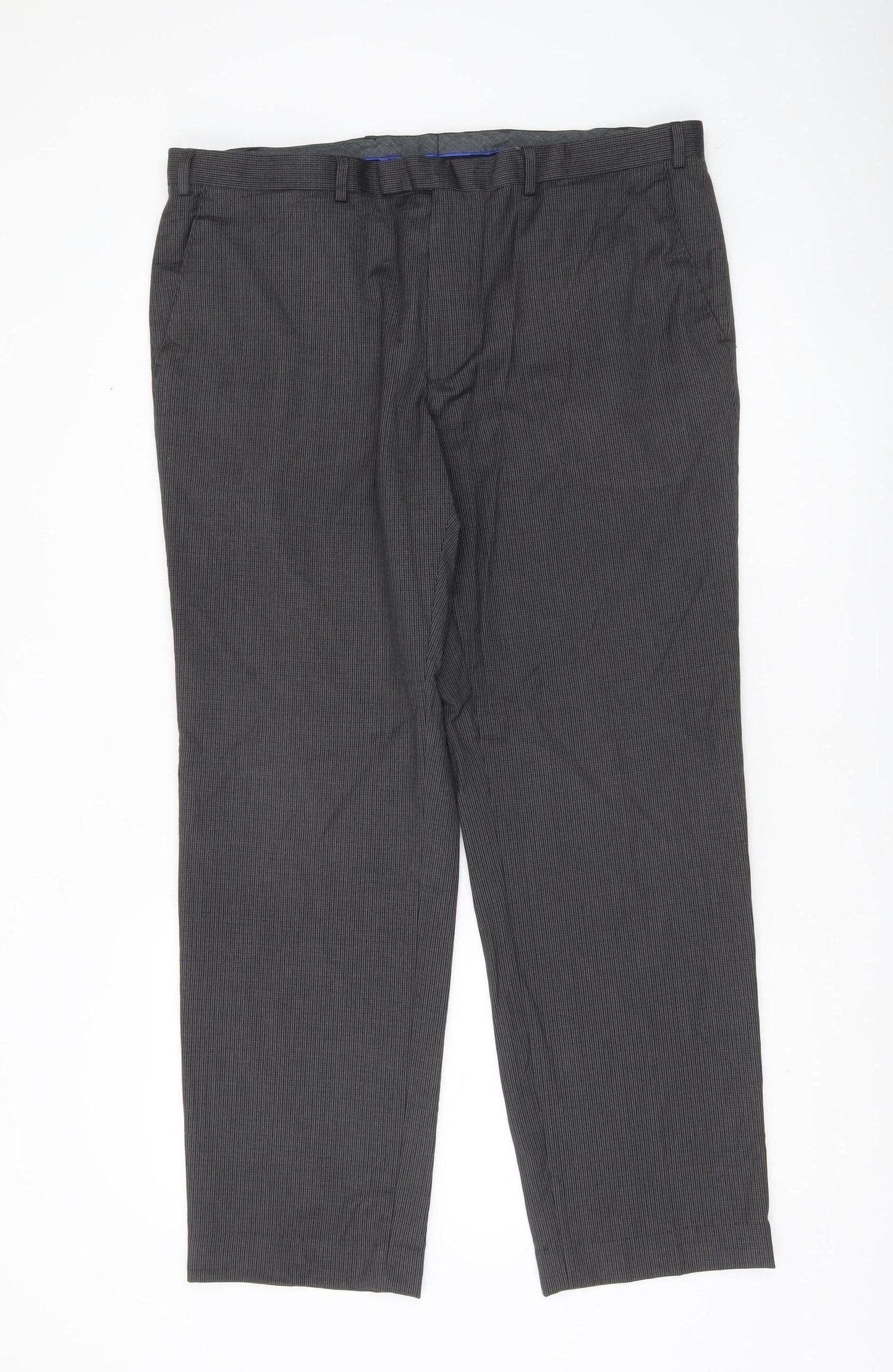 Marks and Spencer Men's Grey Dress Pants Trousers 38W 31L Classic Fit