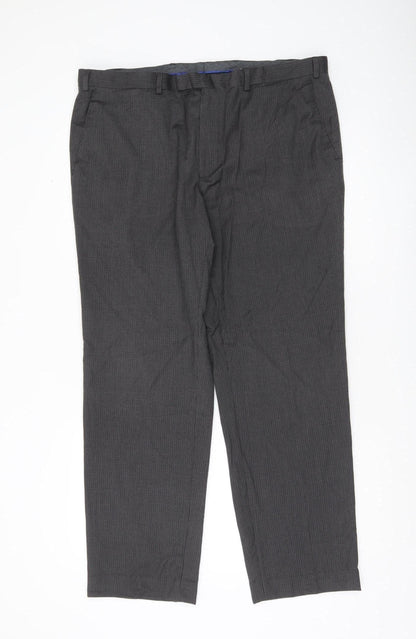 Marks and Spencer Men's Grey Dress Pants Trousers 38W 31L Classic Fit
