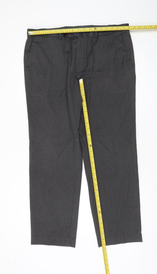 Marks and Spencer Men's Grey Dress Pants Trousers 38W 31L Classic Fit