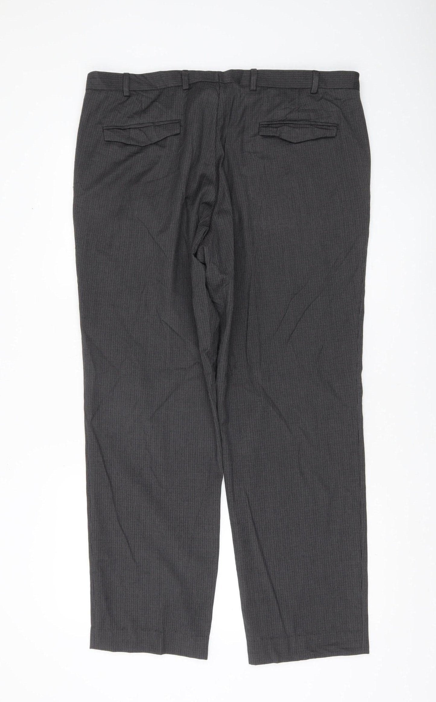 Marks and Spencer Men's Grey Dress Pants Trousers 38W 31L Classic Fit