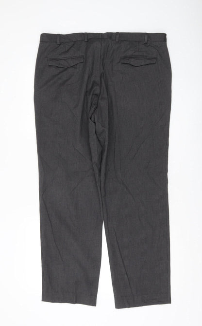 Marks and Spencer Men's Grey Dress Pants Trousers 38W 31L Classic Fit