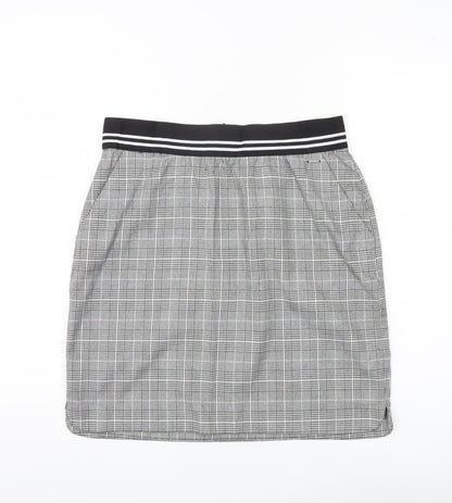 b.young Womens Grey Check Pencil Skirt Size 12 Workwear