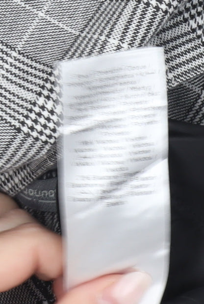 b.young Womens Grey Check Pencil Skirt Size 12 Workwear