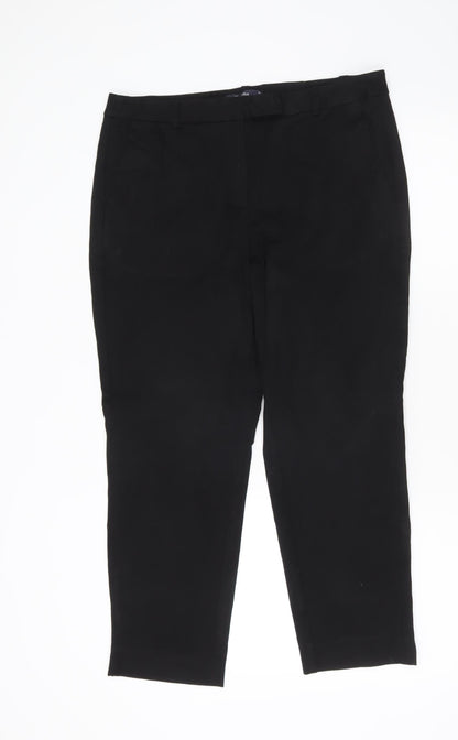 Womens UK Size 14 Marks and Spencer Regular Fit BusinessCasualWorkwear Black Tro