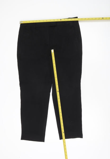 Womens UK Size 14 Marks and Spencer Regular Fit BusinessCasualWorkwear Black Tro