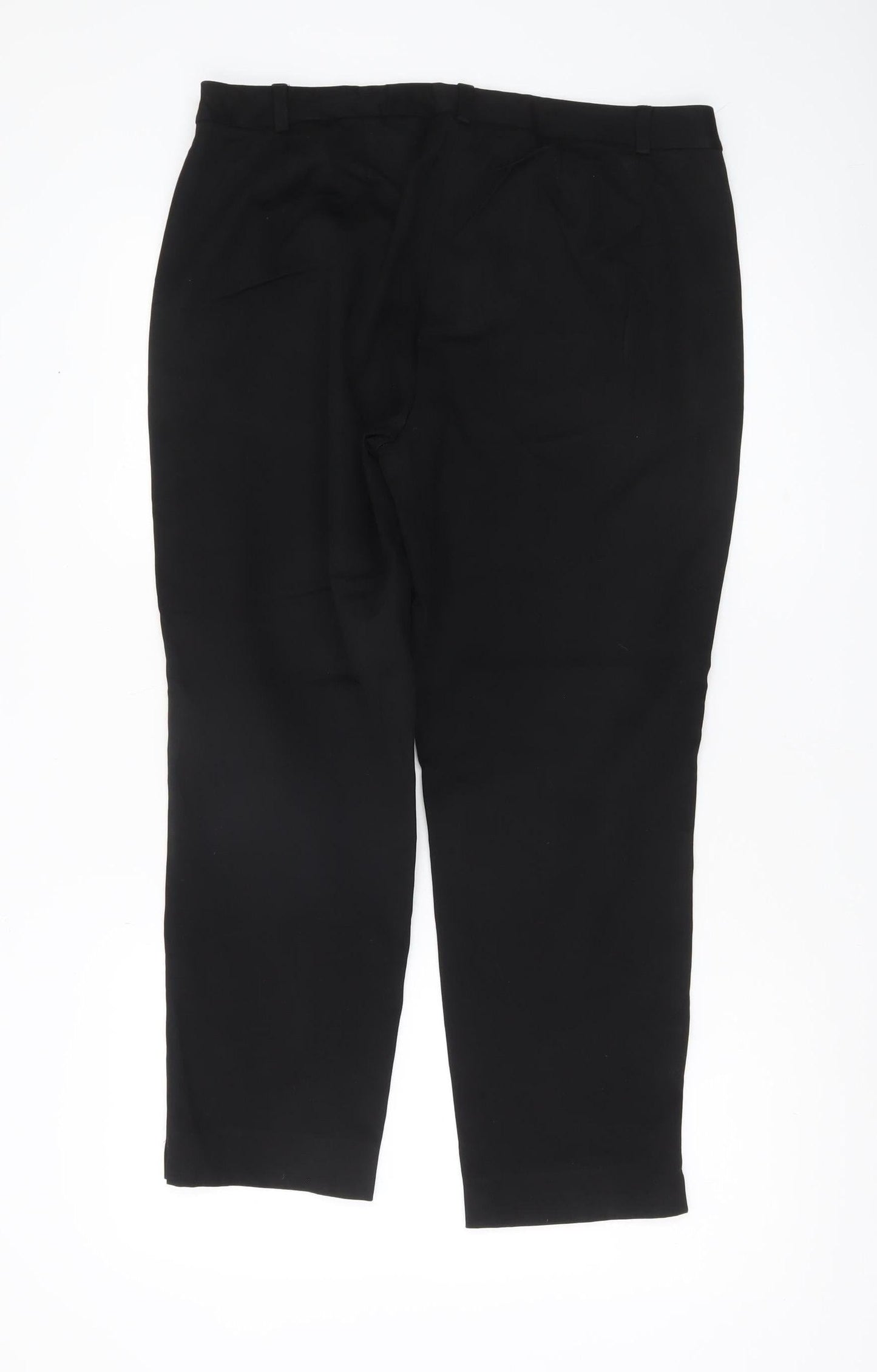 Womens UK Size 14 Marks and Spencer Regular Fit BusinessCasualWorkwear Black Tro