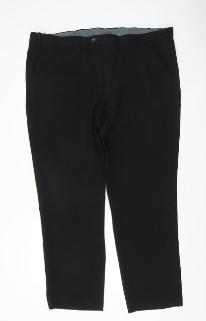 Marks and Spencer Men's Black 44W 31L Regular Fit Dress Pants Trousers