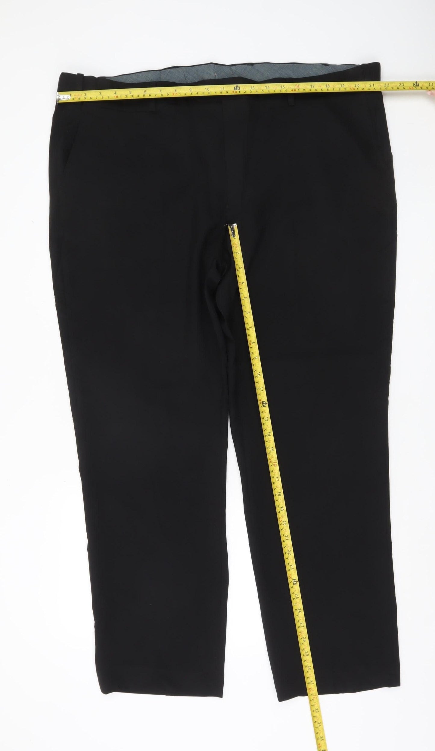 Marks and Spencer Men's Black 44W 31L Regular Fit Dress Pants Trousers