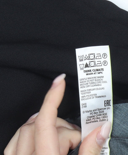 Marks and Spencer Men's Black 44W 31L Regular Fit Dress Pants Trousers