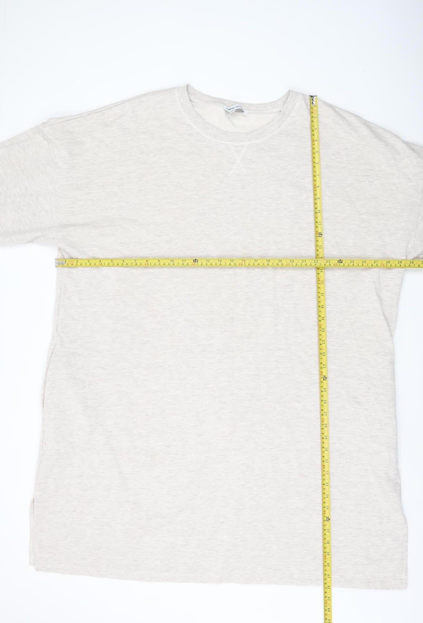 Capsule Womens Beige Plus Size 26 Jersey T-Shirt Dress Long Sleeve