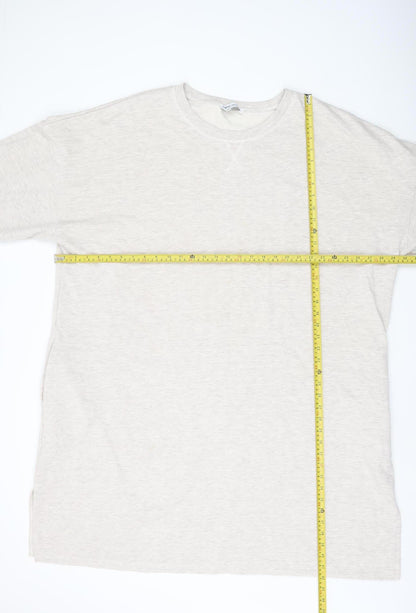 Capsule Womens Beige Plus Size 26 Jersey T-Shirt Dress Long Sleeve