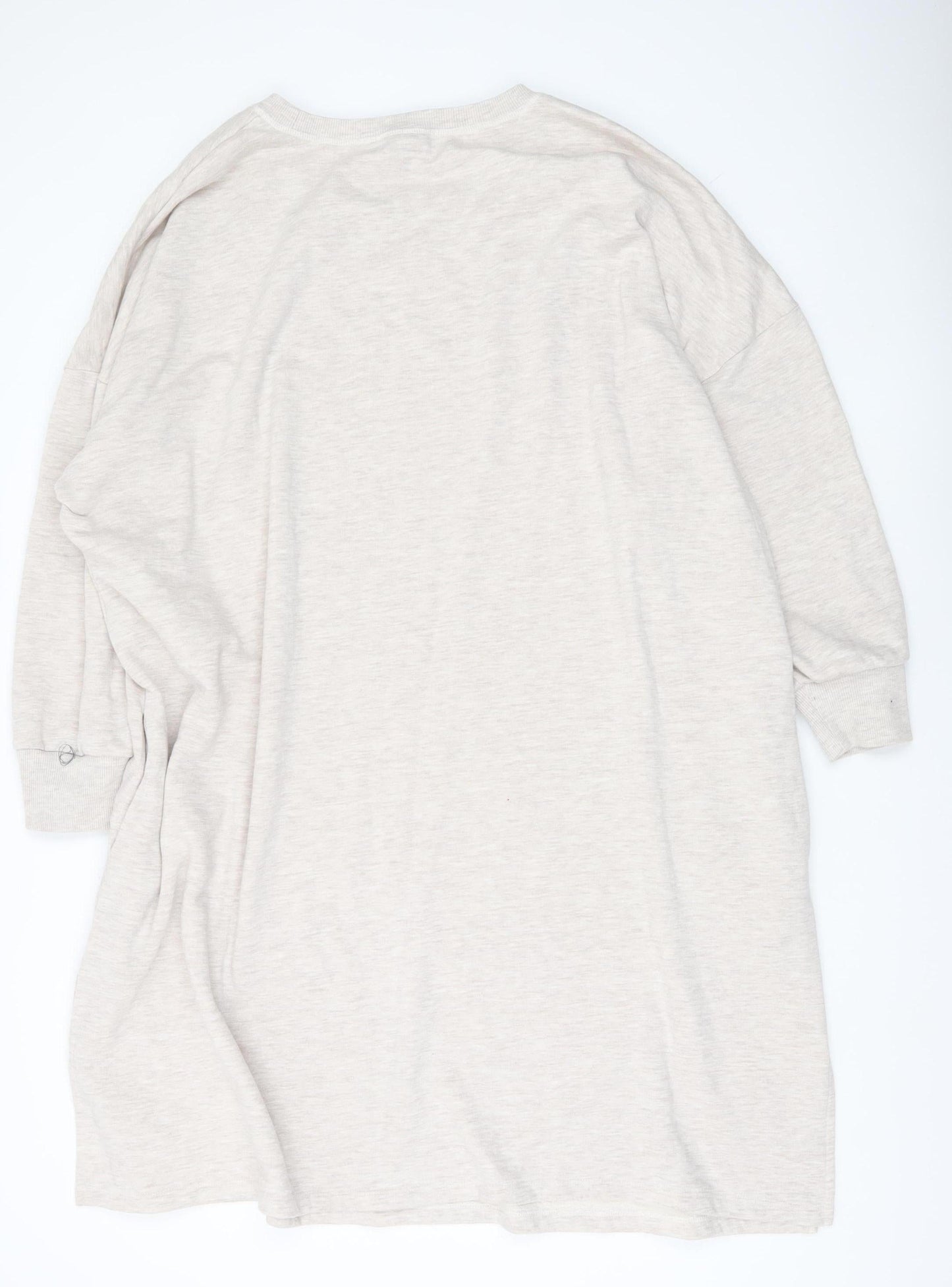 Capsule Womens Beige Plus Size 26 Jersey T-Shirt Dress Long Sleeve