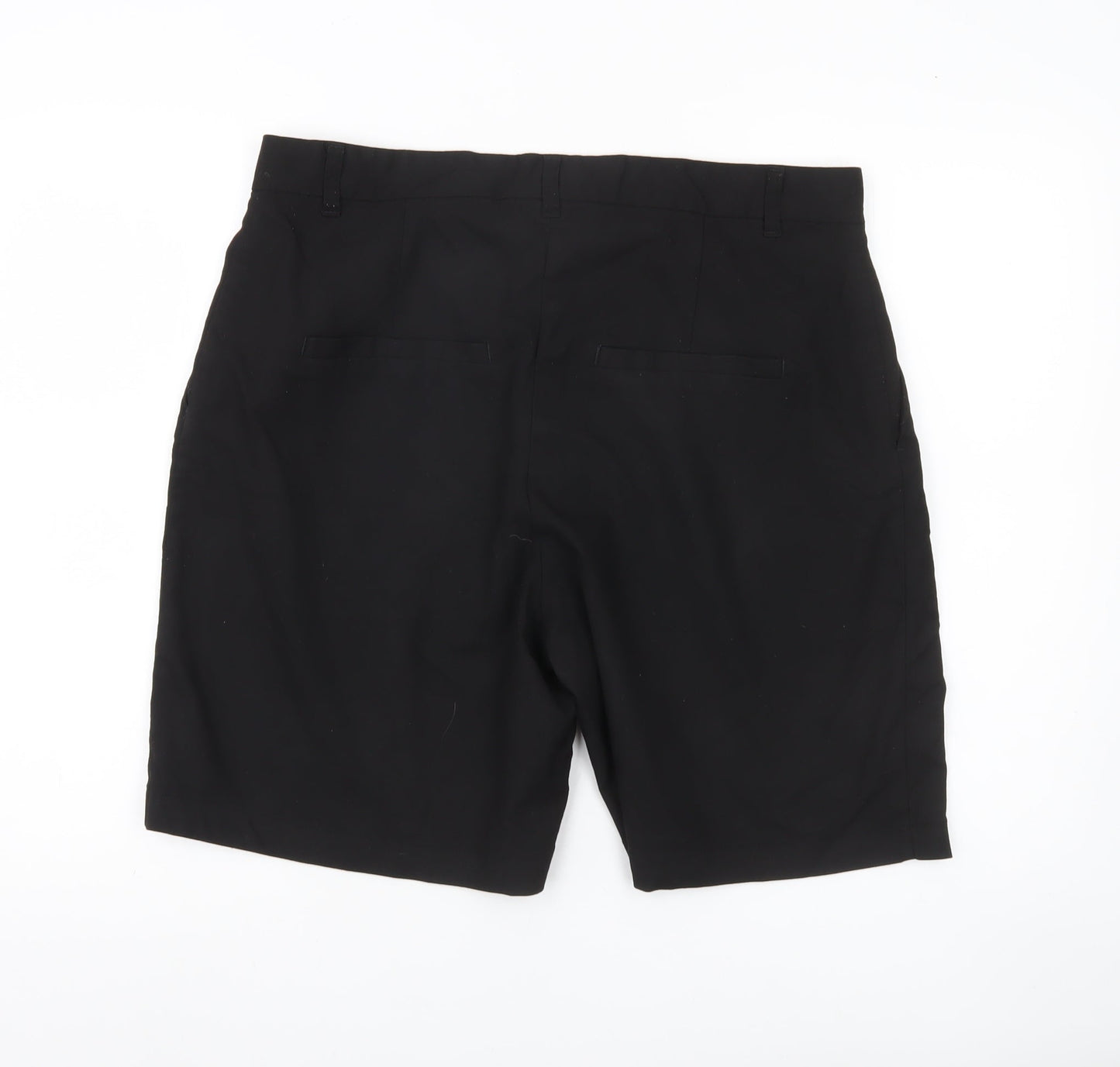 Monki Womens Black Chino Shorts Size 18 Pleated Workwear