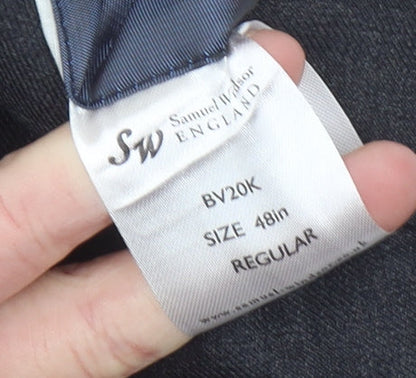 Samuel Windsor Men’s Grey Wool Blazer 48R Regular Jacket
