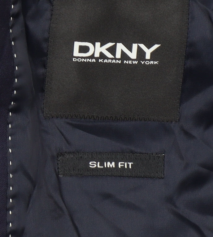 DKNY Men’s Blue Slim Fit Wool Blazer Jacket 38L