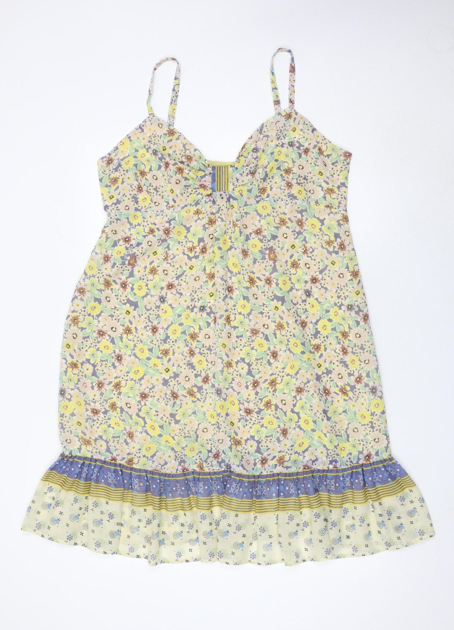 Monsoon Women’s Multicoloured Floral Slip Dress Size 18 Knee Length