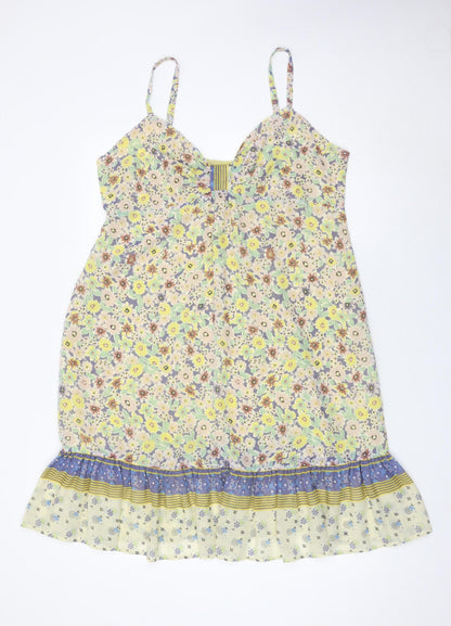 Monsoon Women’s Multicoloured Floral Slip Dress Size 18 Knee Length